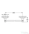 Grohe ESSENTIALS 60 cm-es fali törölközőtartó,Supersteel 40366DC1