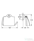 Grohe ESSENTIALS fali wc papír tartó,Brushed Warm Sunset 40367DL1