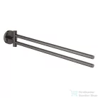 Grohe ESSENTIALS 44 cm-es fali dupla törölközőtartó,Hard Graphite 40371A01