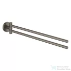 Grohe ESSENTIALS 44 cm-es fali dupla törölközőtartó,Brushed Hard Graphite 40371AL1