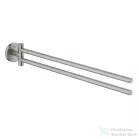 Grohe ESSENTIALS 44 cm-es fali dupla törölközőtartó,Supersteel 40371DC1