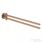 Grohe ESSENTIALS 44 cm-es fali dupla törölközőtartó,Brushed Warm Sunset 40371DL1