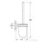 Grohe ESSENTIALS fali wc kefe tartó,króm/üveg 40374001