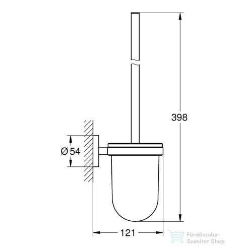 Grohe ESSENTIALS fali wc kefe tartó,Brushed Cool Sunrise 40374GN1