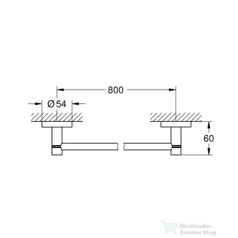 Grohe ESSENTIALS 85,4 cm-es fali törölközőtartó,Hard Graphite 40386A01