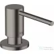 Hansgrohe A41 folyékonyszappan és mosogatószer adagoló, szálcsiszolt fekete/króm 40438340