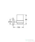 Grohe Essentials fali fogkefetartó pohár,króm 40447001