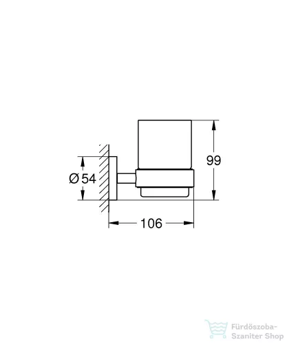 Grohe Essentials fali fogkefetartó pohár,króm 40447001