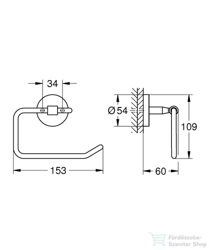 Grohe BAUCOSMOPOLITAN wc papír tartó,króm 40457001