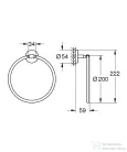 Grohe BAUCOSMOPOLITAN törölközőtartó gyűrű,króm 40460001