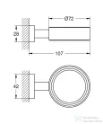 Grohe ESSENTIALS CUBE tartókonzol,Króm 40508001