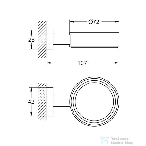 Grohe ESSENTIALS CUBE tartókonzol,Supersteel 40508DC1