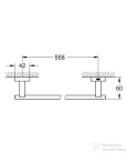 Grohe ESSENTIALS CUBE 60 cm-es törölközőtató,Króm 40509001