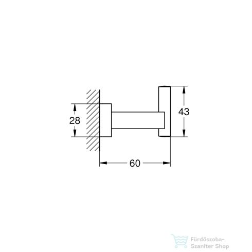 Grohe ESSENTIALS CUBE akasztó,Supersteel 40511DC1
