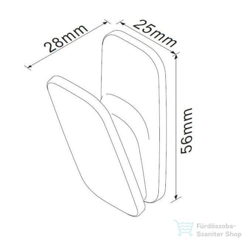 Kielle VEGA akasztó, króm 40618000