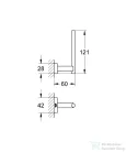 Grohe ESSENTIALS CUBE pót wc papír tatrtó,Brushed Hard Graphite 40623AL1