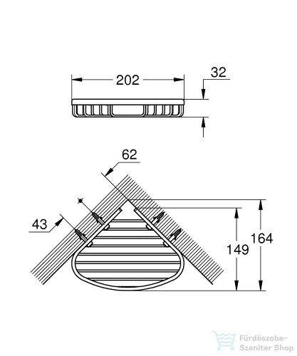 Grohe BAUCOSMOPOLITAN S sarok szappantartó,króm 40664001