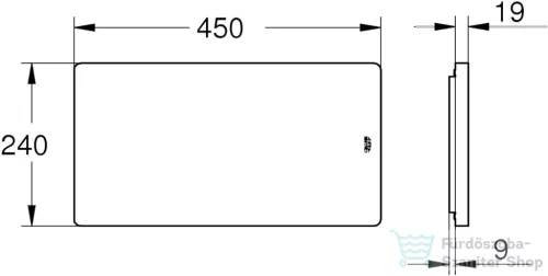 Grohe 45x25 cm-es bambusz vágódeszka 40750HV0