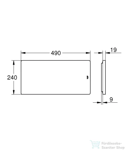 Grohe 49x24 cm-es bambusz vágódeszka 40751HV0