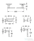 Grohe ESSENTIALS CUBE MESTER FÜRDŐSZOBAI KIEGÉSZÍTŐKÉSZLET 5 AZ 1-BEN 40758001