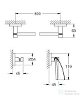 Grohe ESSENTIALS 3 részes kiegészítő szett,Supersteel 40775DC1