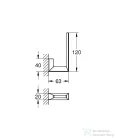 Grohe SELECTION CUBE pót wc papír tartó, króm 40784000