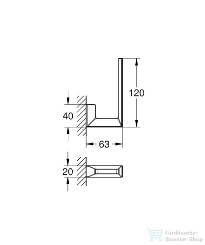 Grohe SELECTION CUBE pót wc papír tartó, króm 40784000