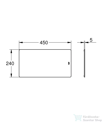 Grohe 45x24 cm-es üveg vágódeszka 40786L00