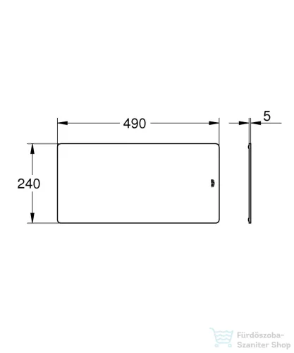 Grohe 49x24 cm-es üveg vágódeszka 40787L00