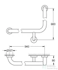 Grohe Essentials 73,7 x 99,7 cm-es kapaszkodó,króm 40797001