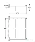 Grohe ESSENTIALS 60,4x27x11,1 cm-es törölközőtartó polc,Hard Graphite 40800A01
