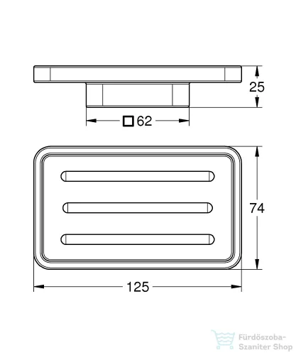 Grohe SELECTION CUBE szappantartó tartókonzol nélkül,40806000