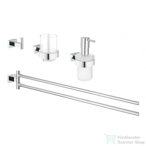 Grohe ESSENTIALS CUBE FÜRDŐSZOBAI KIEGÉSZÍTŐK SZETT 4 AZ 1-BEN 40847001