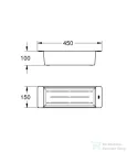 Grohe 45x15x10 cm-es szűrőedény,Brushed Warm Sunset 40852DL0