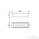 Grohe 49x15x10 cm-es szűrőedény,Brushed Hard Graphite 40853AL0