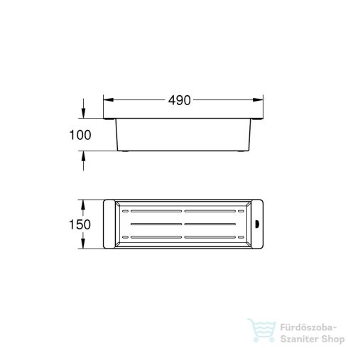 Grohe 49x15x10 cm-es szűrőedény,Brushed Hard Graphite 40853AL0