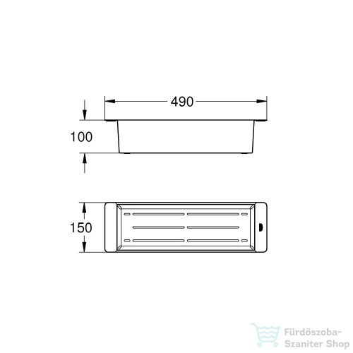 Grohe 49x15x10 cm-es szűrőedény,Brushed Hard Graphite 40853AL0