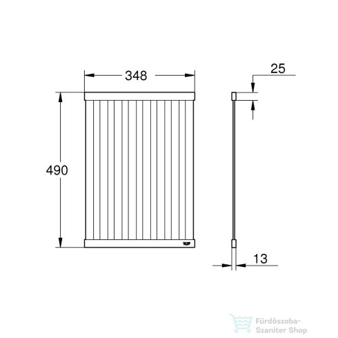 Grohe 49x34,8 cm-es rozsdamentes csepegtető,Rozsdamentes acél 40854SD0