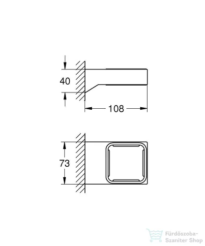 Grohe SELECTION CUBE tartókonzol,króm 40865000