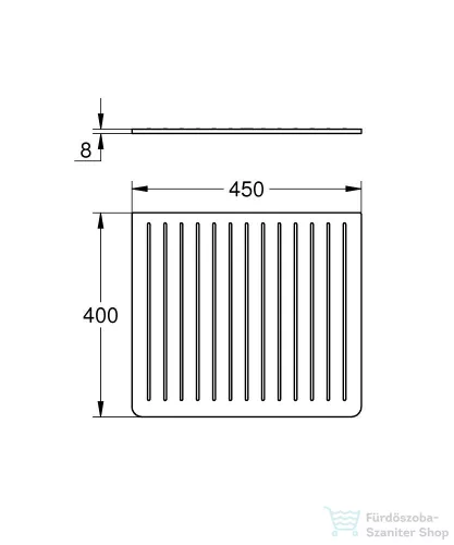 Grohe 45x40 cm-es szilikon csepegtető,fekete 40871K00