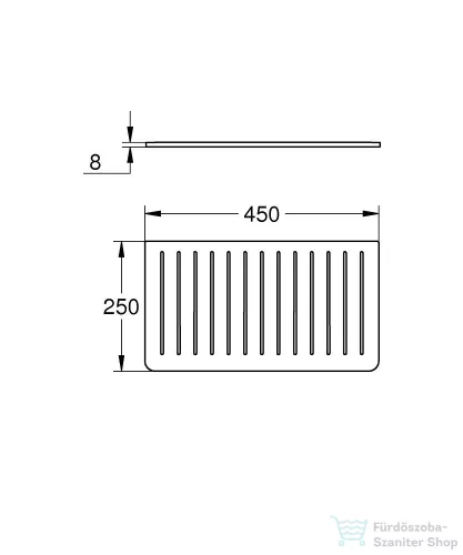 Grohe 45x25 cm-es szilikon csepegtető,fekete 40872K00