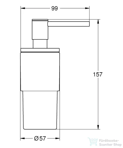 Grohe ATRIO fali szappanadagoló tartó konzol nélkül,króm 40886000