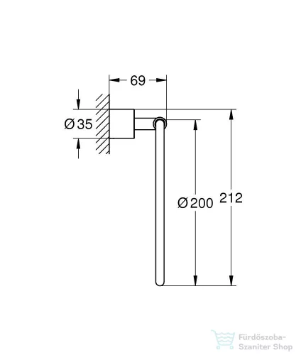 Grohe ATRIO törölközőtartó gyűrű,Króm 40887000