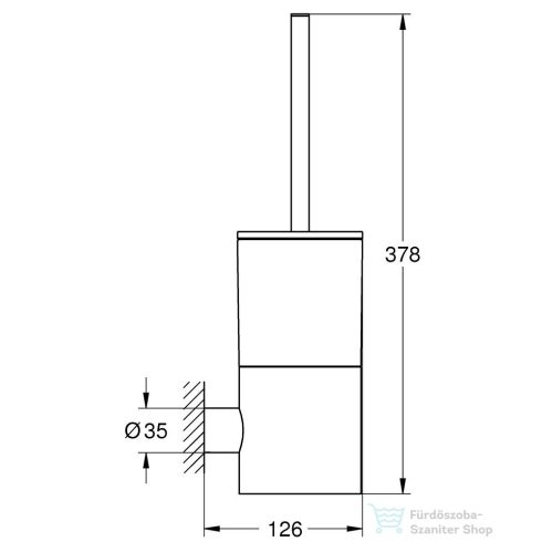 Grohe ATRIO fali wc kefe tartó,Warm Sunset 40892DA0