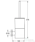 Grohe ATRIO fali wc kefe tartó,Supersteel 40892DC0