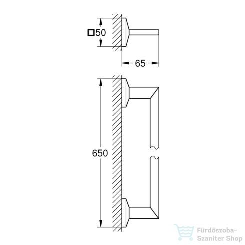 Grohe ALLURE BRILLANT 65 cm-es törölközőtartó,króm 40896000