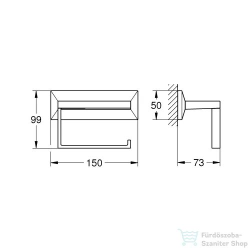 Grohe Allure Brillant fali wc papír tartó,króm 40898000
