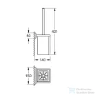 Grohe ALLURE BRILLANT fali wc kefe tartó,króm 40900000