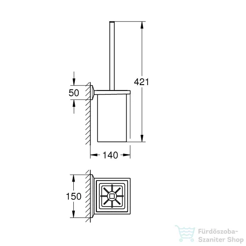 Grohe ALLURE BRILLANT fali wc kefe tartó,króm 40900000