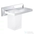 Grohe ALLURE BRILLANT fali pohártartó polc üveg pohárral,króm 40906000